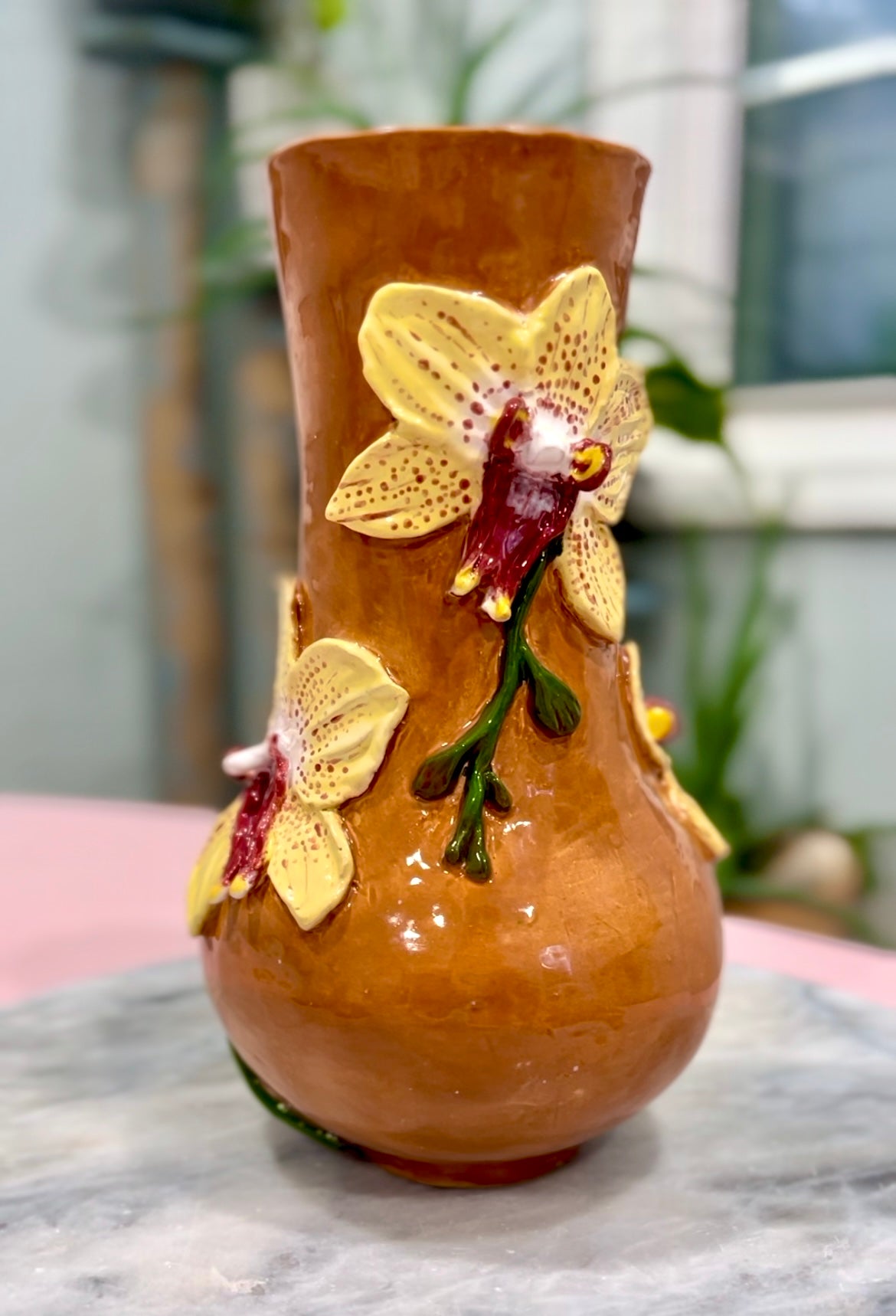 Golden Orchid Vase