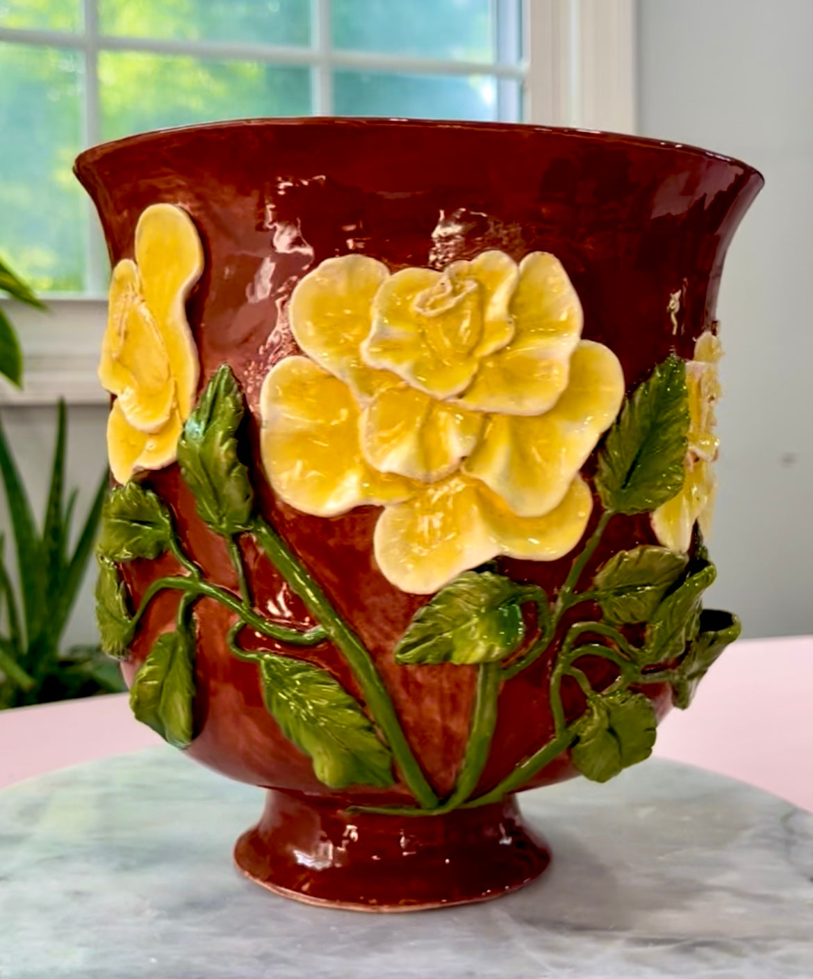 Yellow Rose Pot