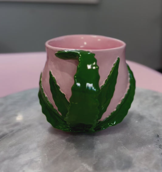 Pink Aloe Vera Mug